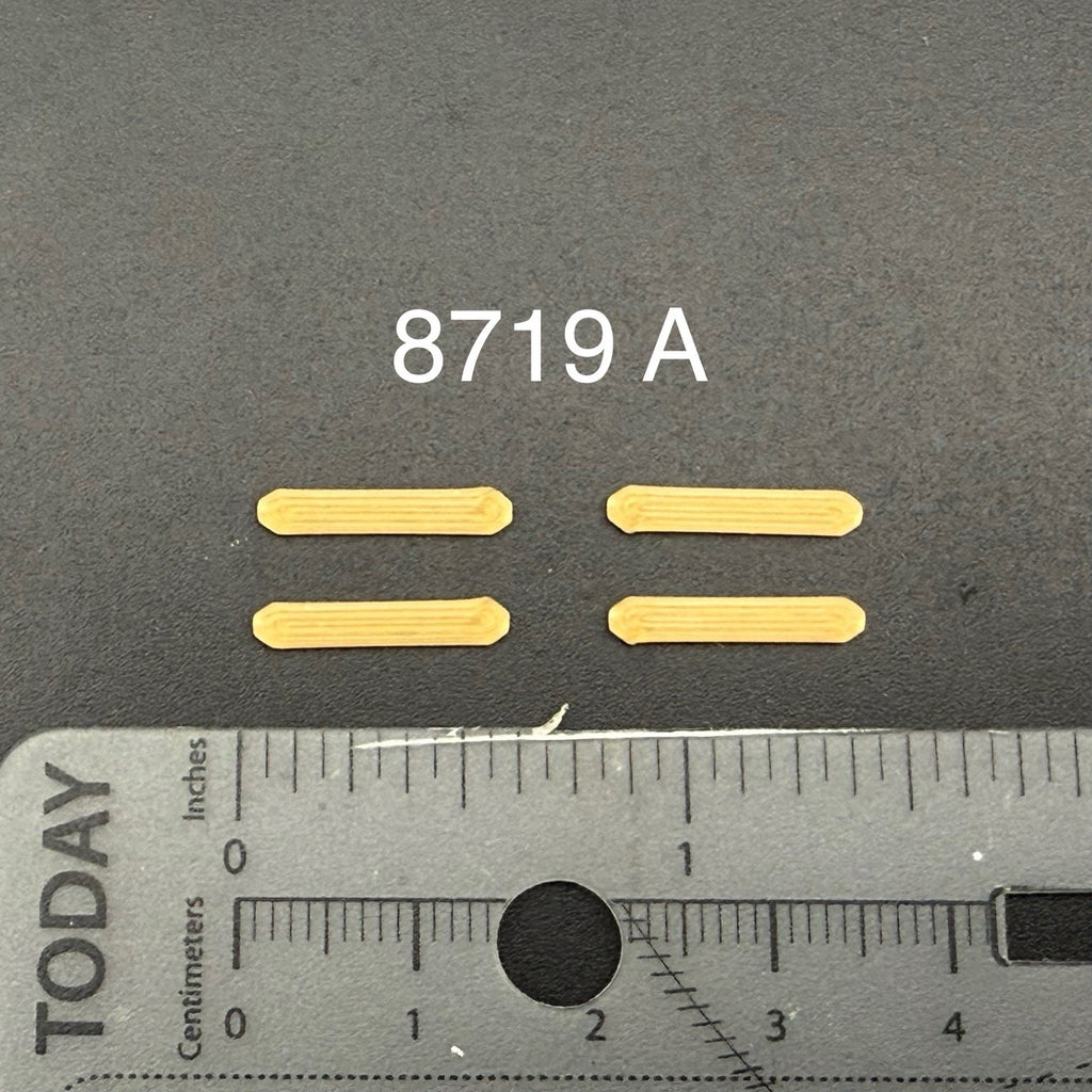 4 Pack 1/87 Amber LED Style Narrow Lightbar HO Scale Work Tow Construction0
