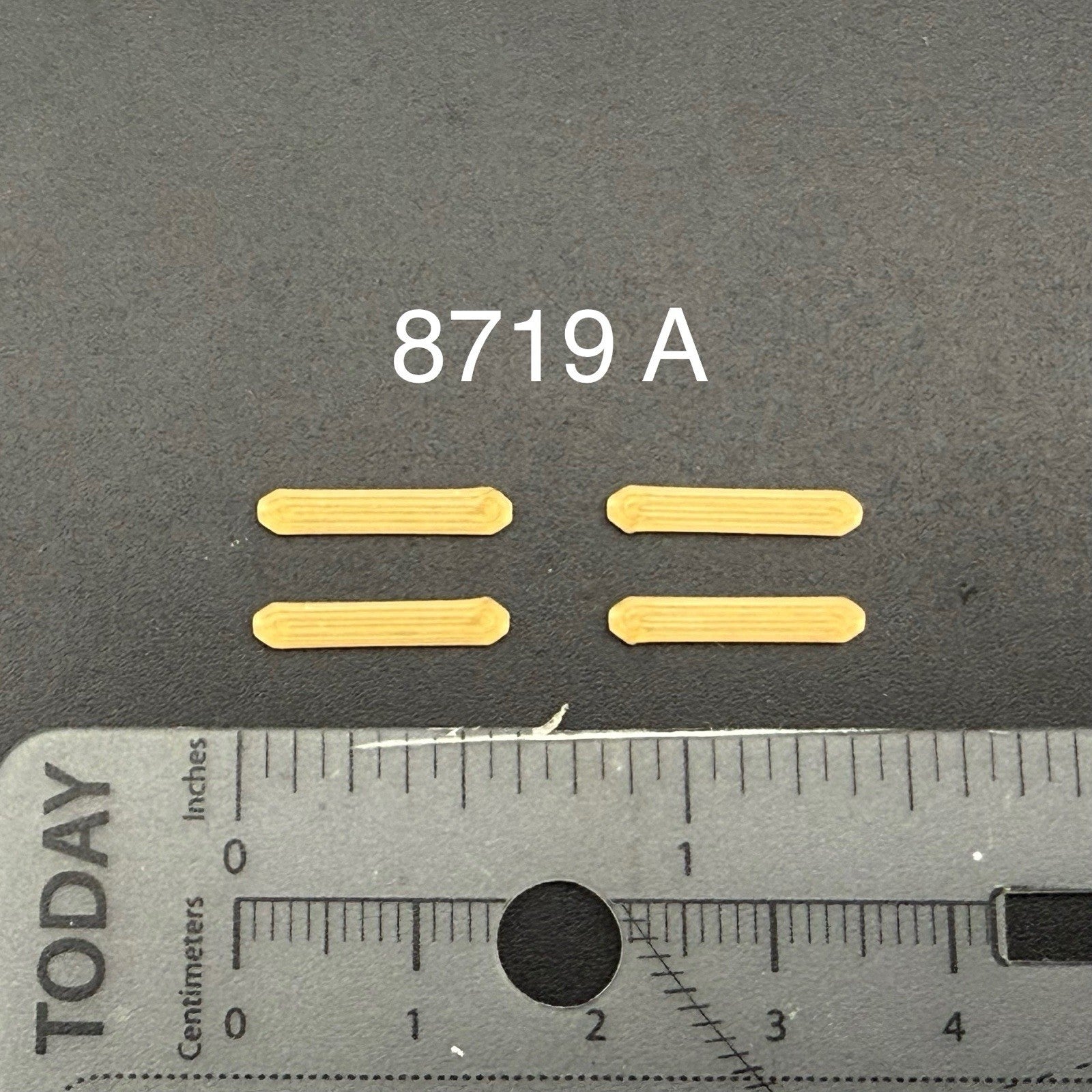 4 Pack 1/87 Amber LED Style Narrow Lightbar HO Scale Work Tow Construction0