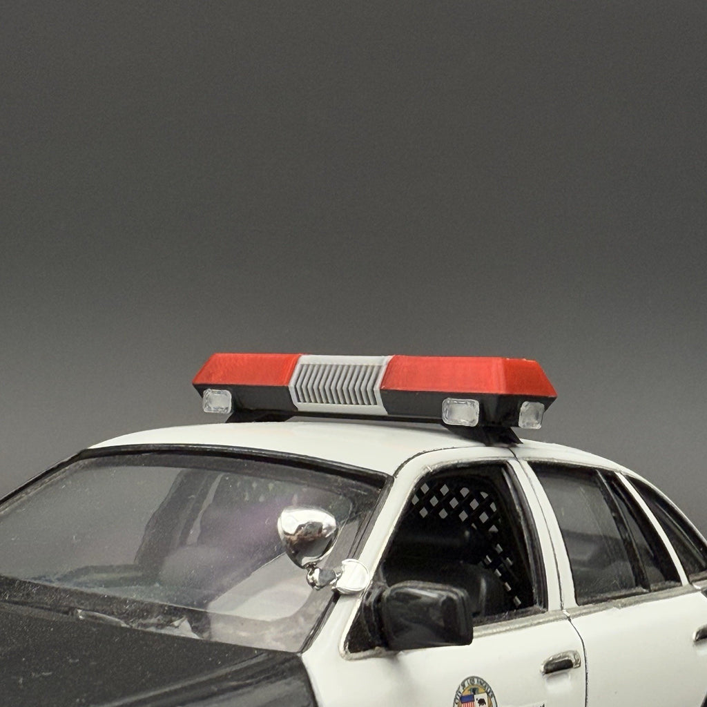 1/18 Scale Red Chrome Streethawk Lightbar New York Police Sheriff Fire6