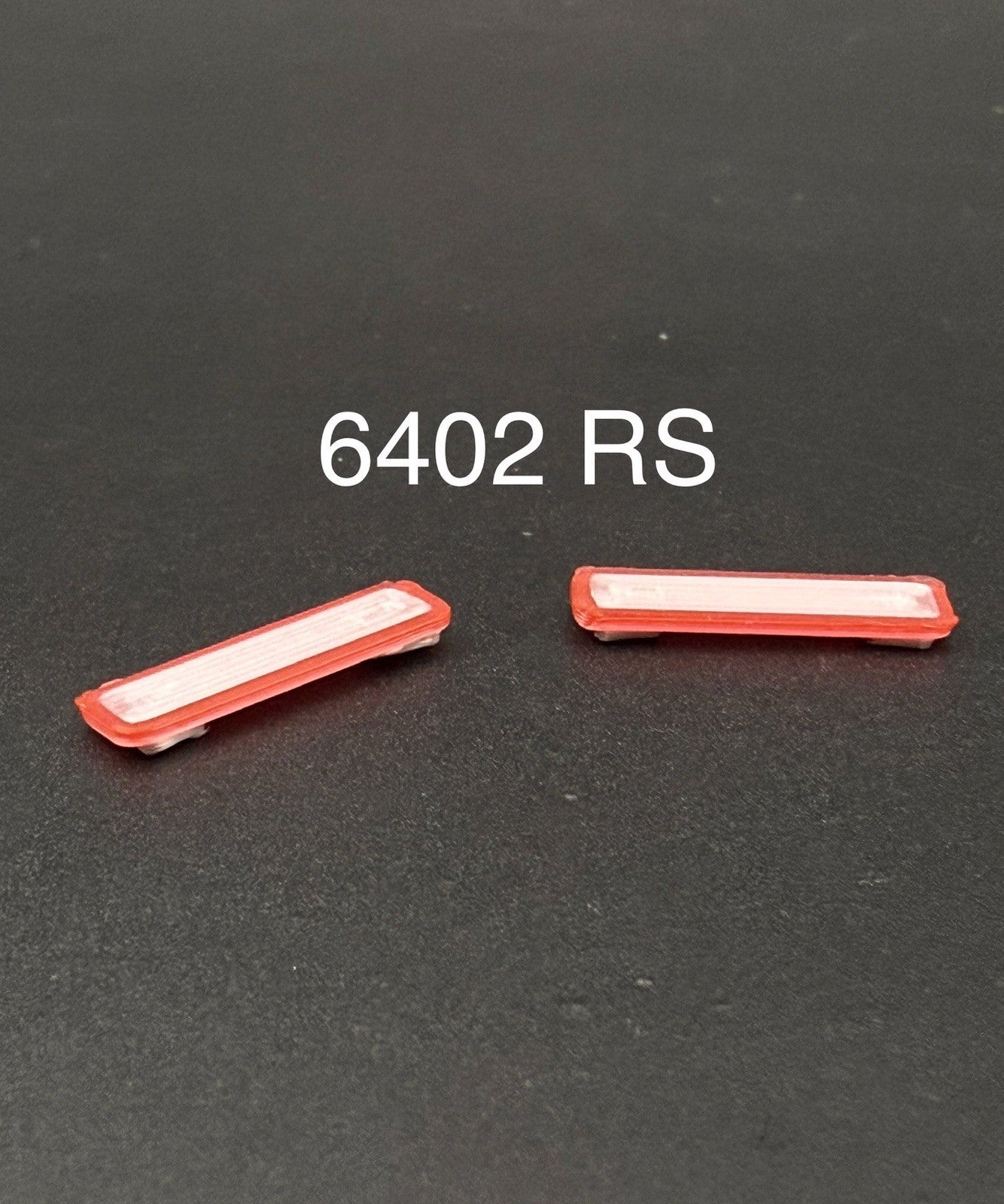 2-Pack 1/64 Scale Model Silver Top Red LED Style Whelen Lightbar 6402RS0