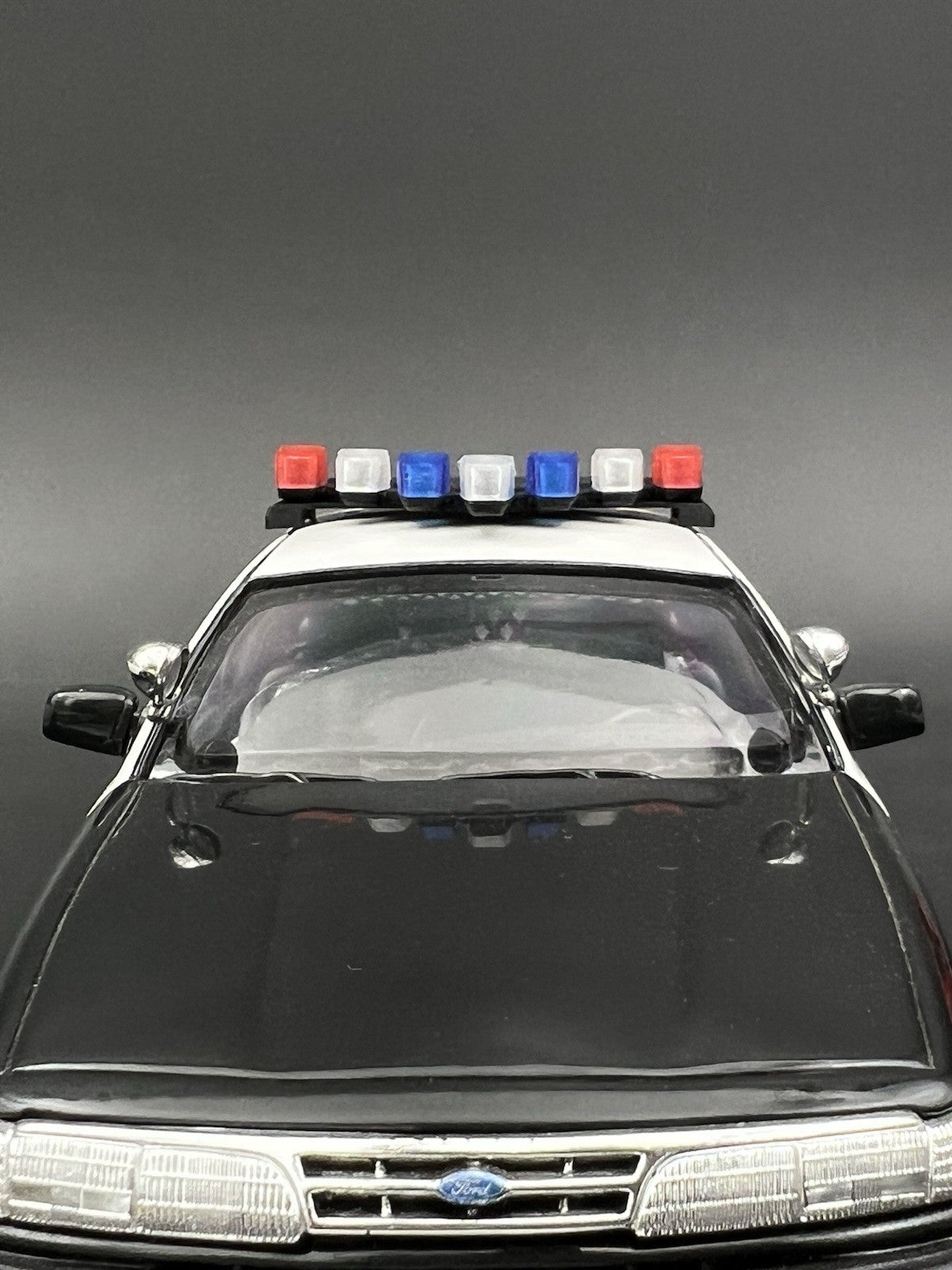 1/24 25 LED Ready Blue Red Federal Signal Vector Vision Lightbar Police LVMPD17