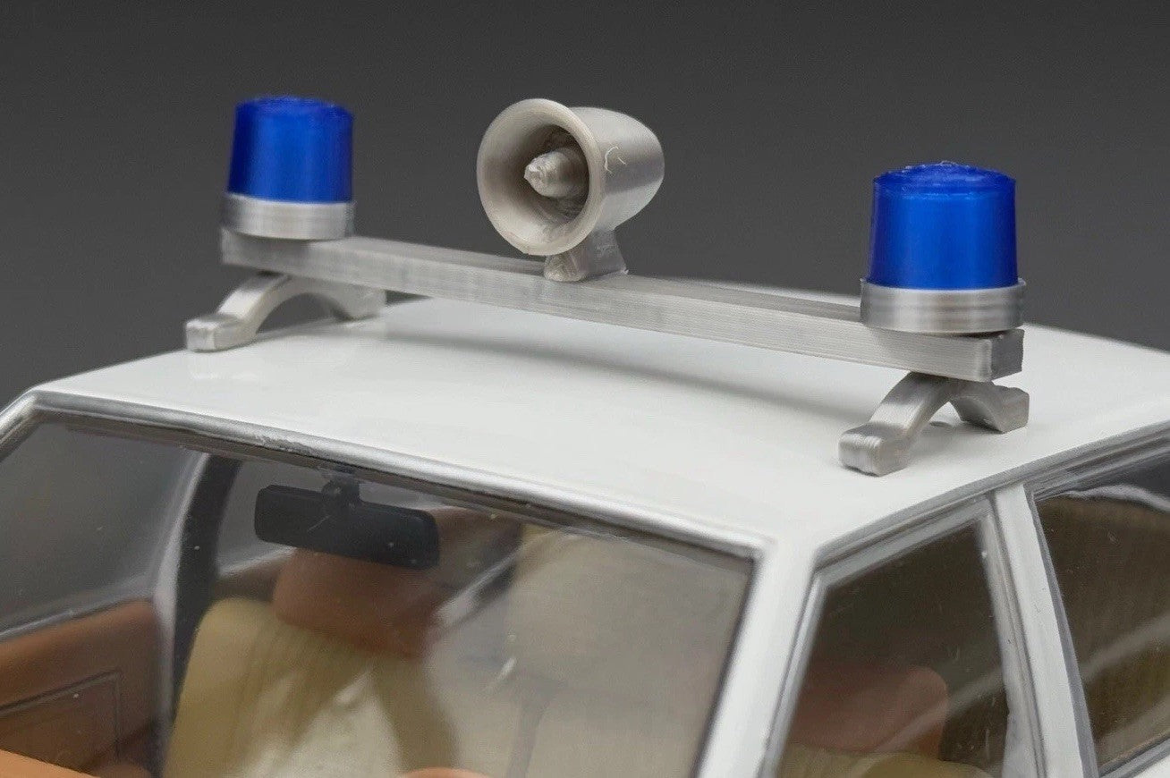 1/24 Scale Model Blue Twin Beacon Ray Speaker Police Lightbar Visibar 2461B0
