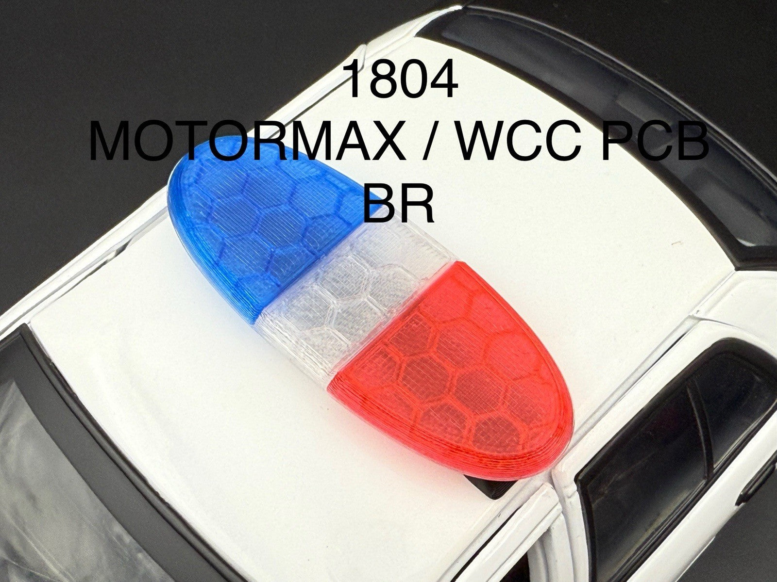 1/18 Federal Arjent Lightbar For WCC / Motormax PCB Blue Clear Red Police0