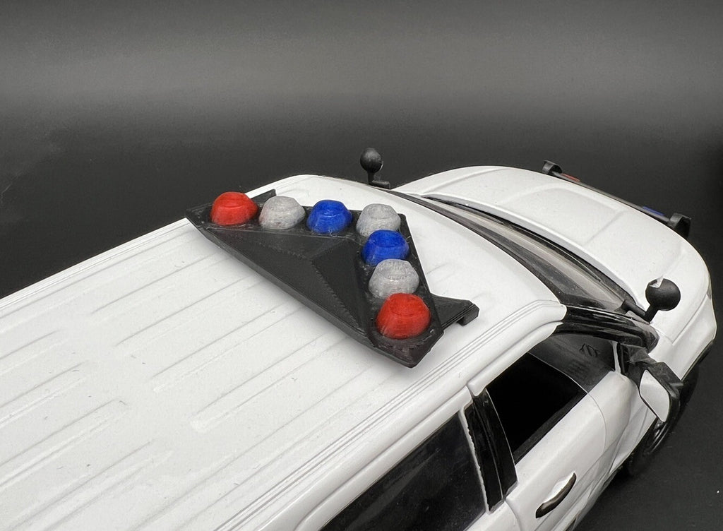 1/18 LED Ready LVMPD Blue Red Federal Signal Vision SLR Lightbar Police Car8