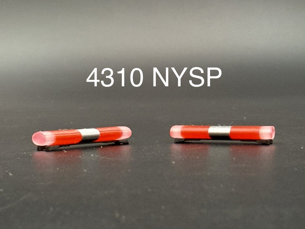 2 Pack 1/43 O Scale Red Chrome NYSP New York Aerodynic Lightbar Police Fire 43100