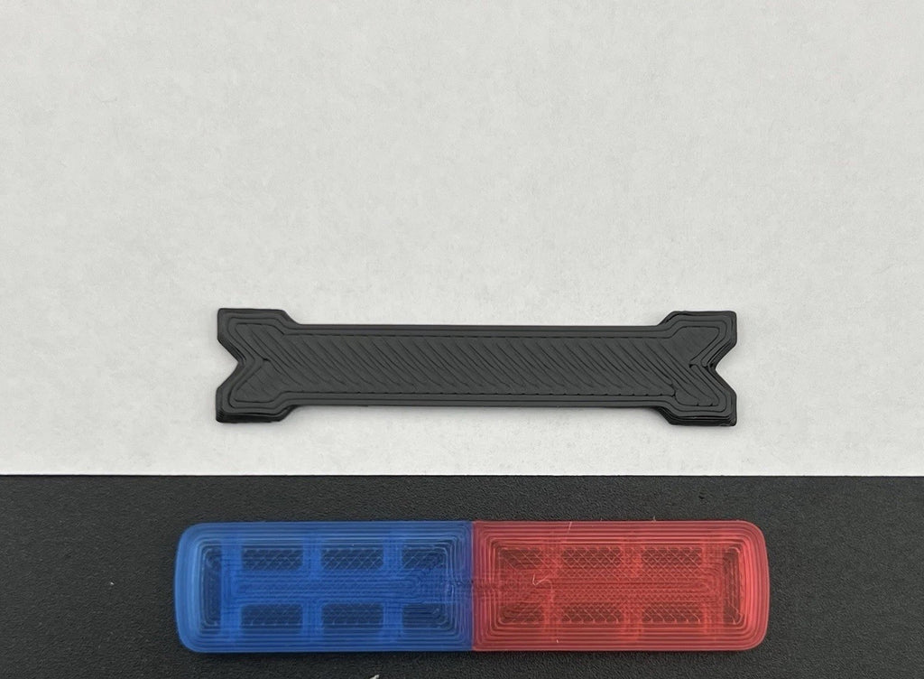 2-Pack 1/43 Scale Model Tahoe Width XL Legend Lightbar Blue Red Police 4340BR1