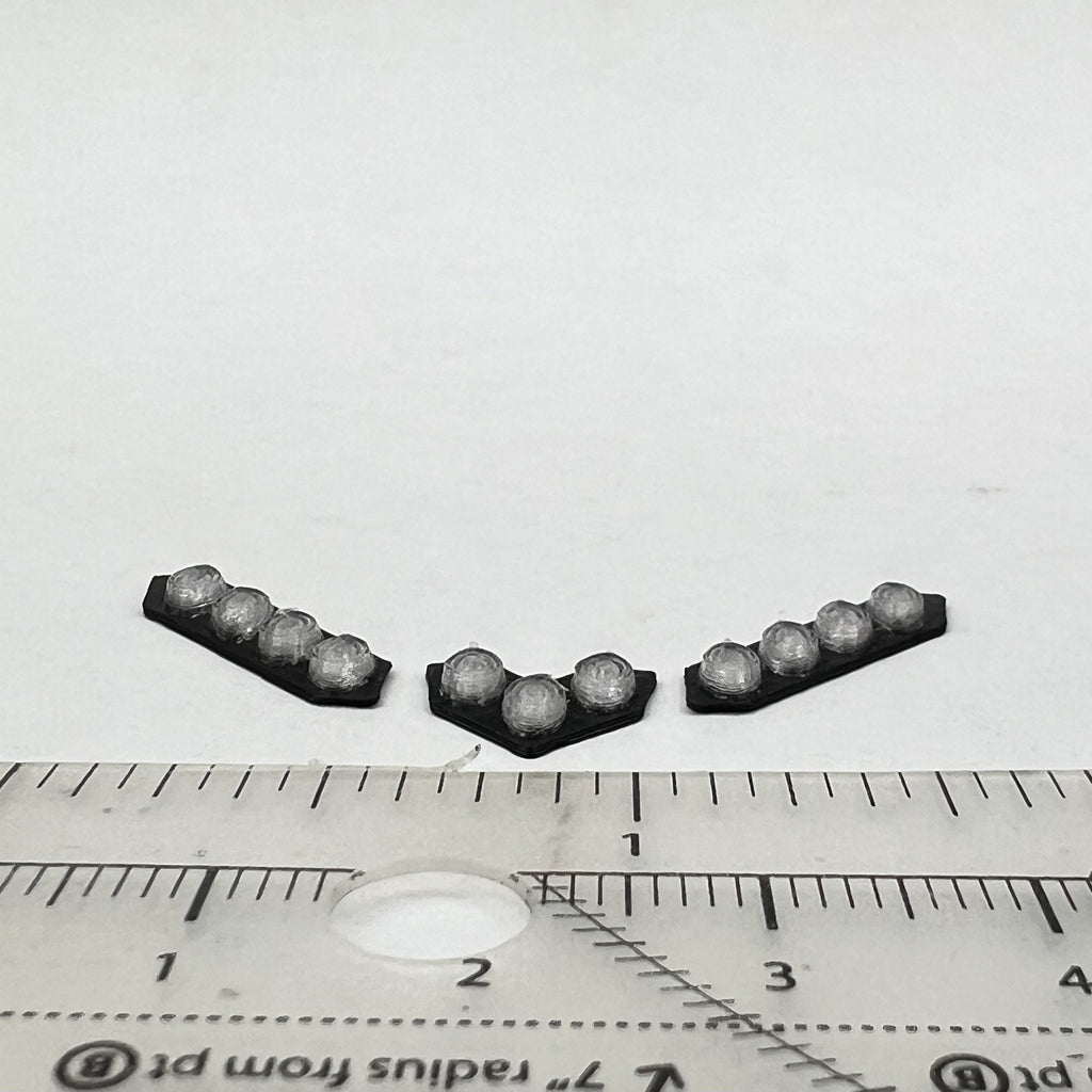 3 Pack 1/64 Clear Split Vision SLR Lightbar Fire Truck Ladder Code 3 Kitbash3
