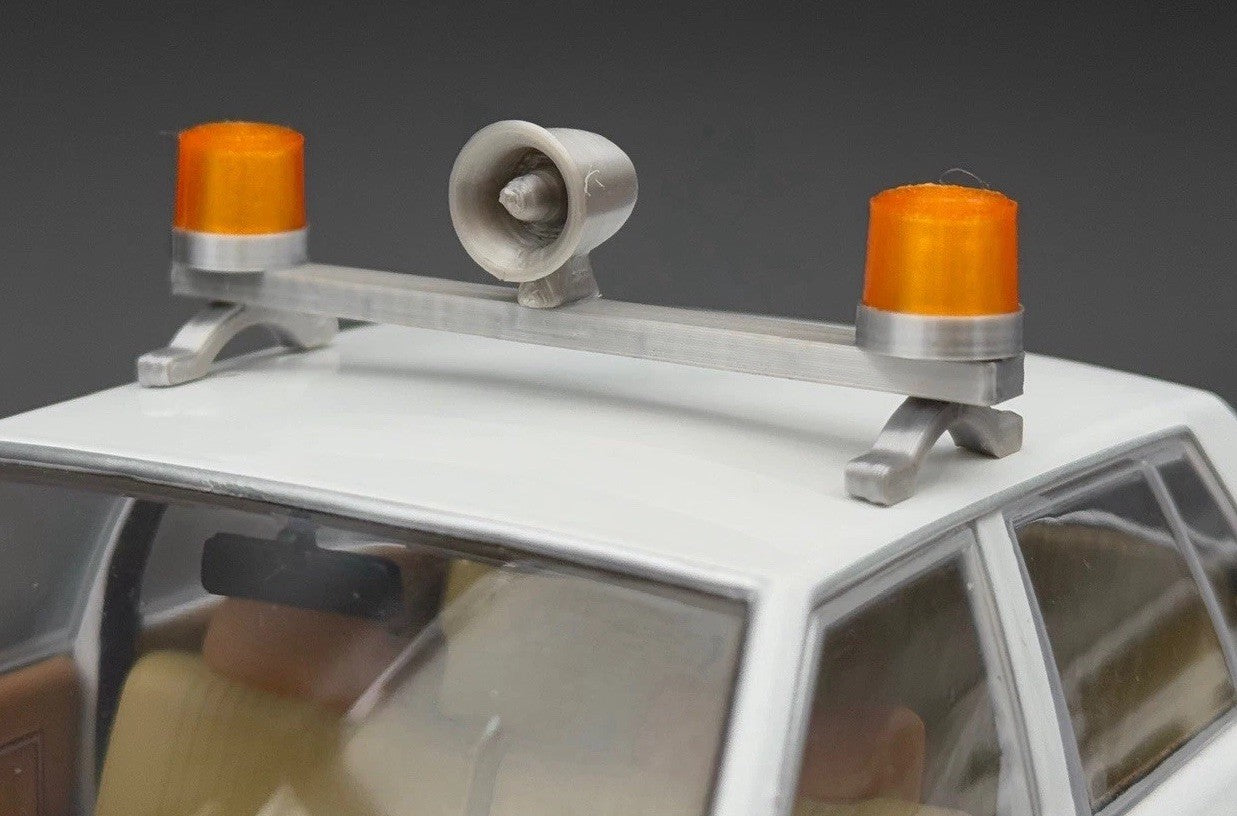 1/24 25 Scale Model Amber Twin Beacon Ray Speaker Police Lightbar Visibar 2461A9