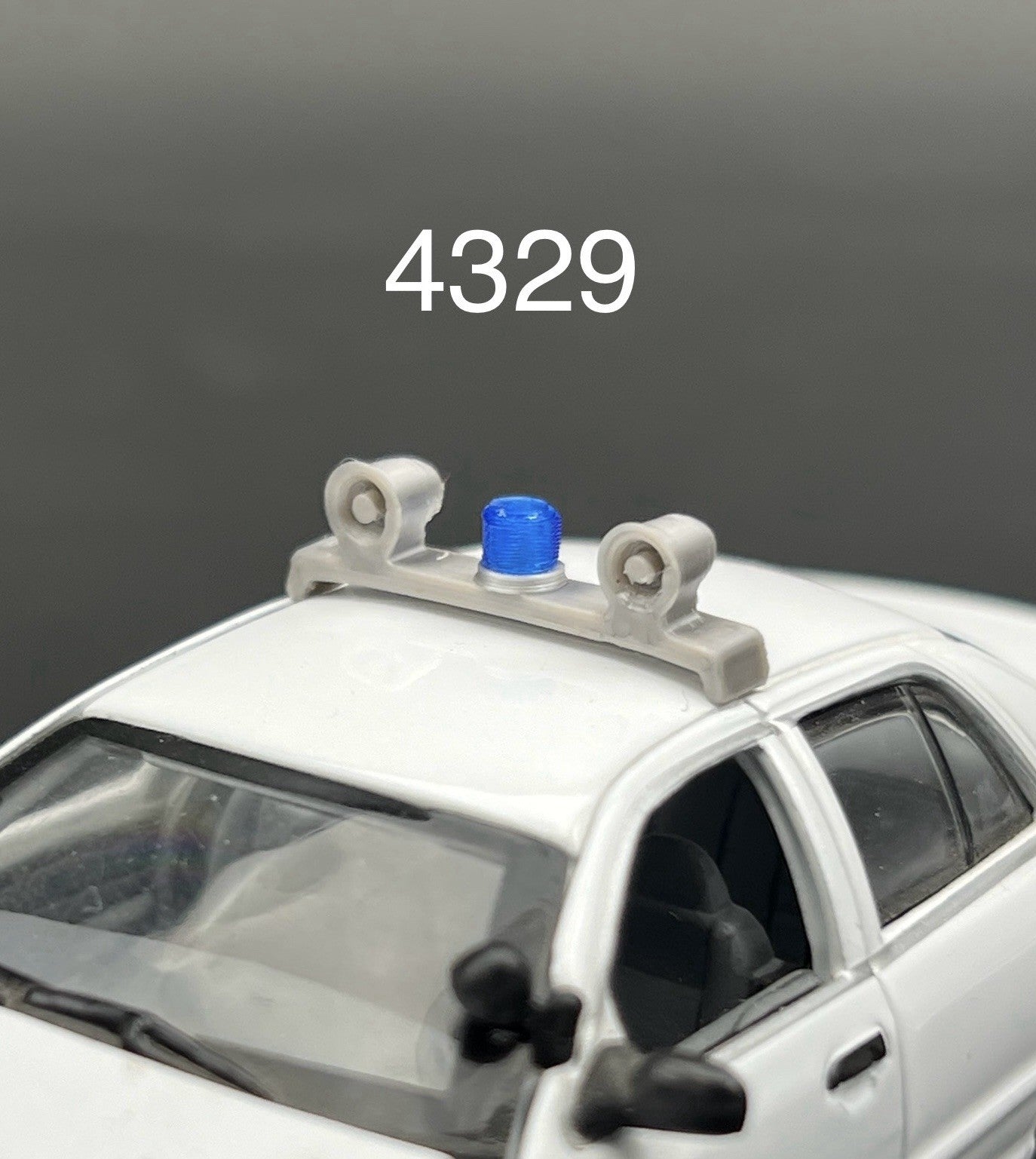 1/43 Vintage Blue Beacon With Dual Siren Speakers Lightbar Police0