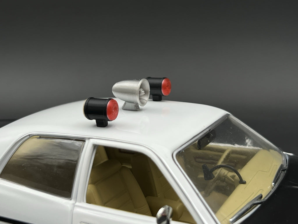 1/18 Scale LAPD Adam 12 Can Lights Siren Trio T2 Los Angeles Police Red Lightbar8
