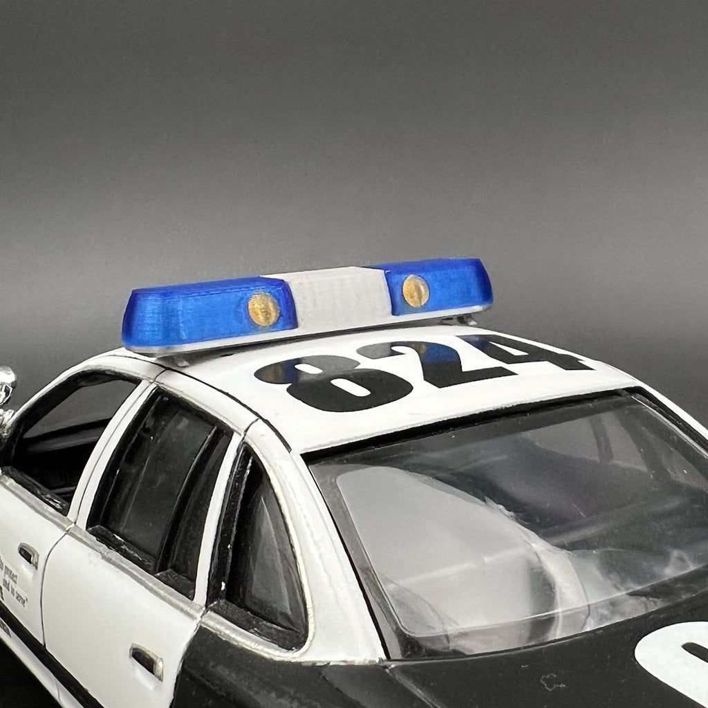 1/24 1/25 Blue Whelen 80H 90H 8000 Lightbar Police Sheriff Fire Highway Patrol15