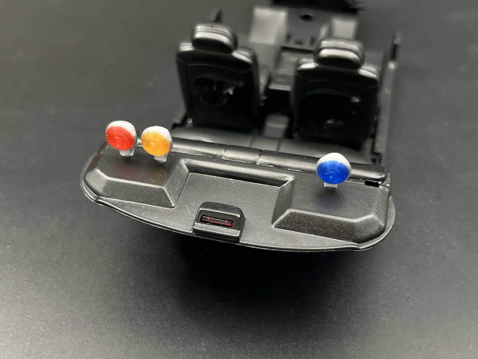 3 Pack 1/64 Scale Model Blue Red Amber PAR Round Deck Light Police 6451CHP6