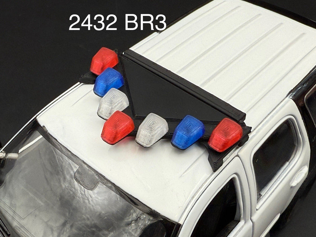 1/24 25 LED Ready CHP PSP Federal Vector Vision Lightbar Police Car 2432 BR30