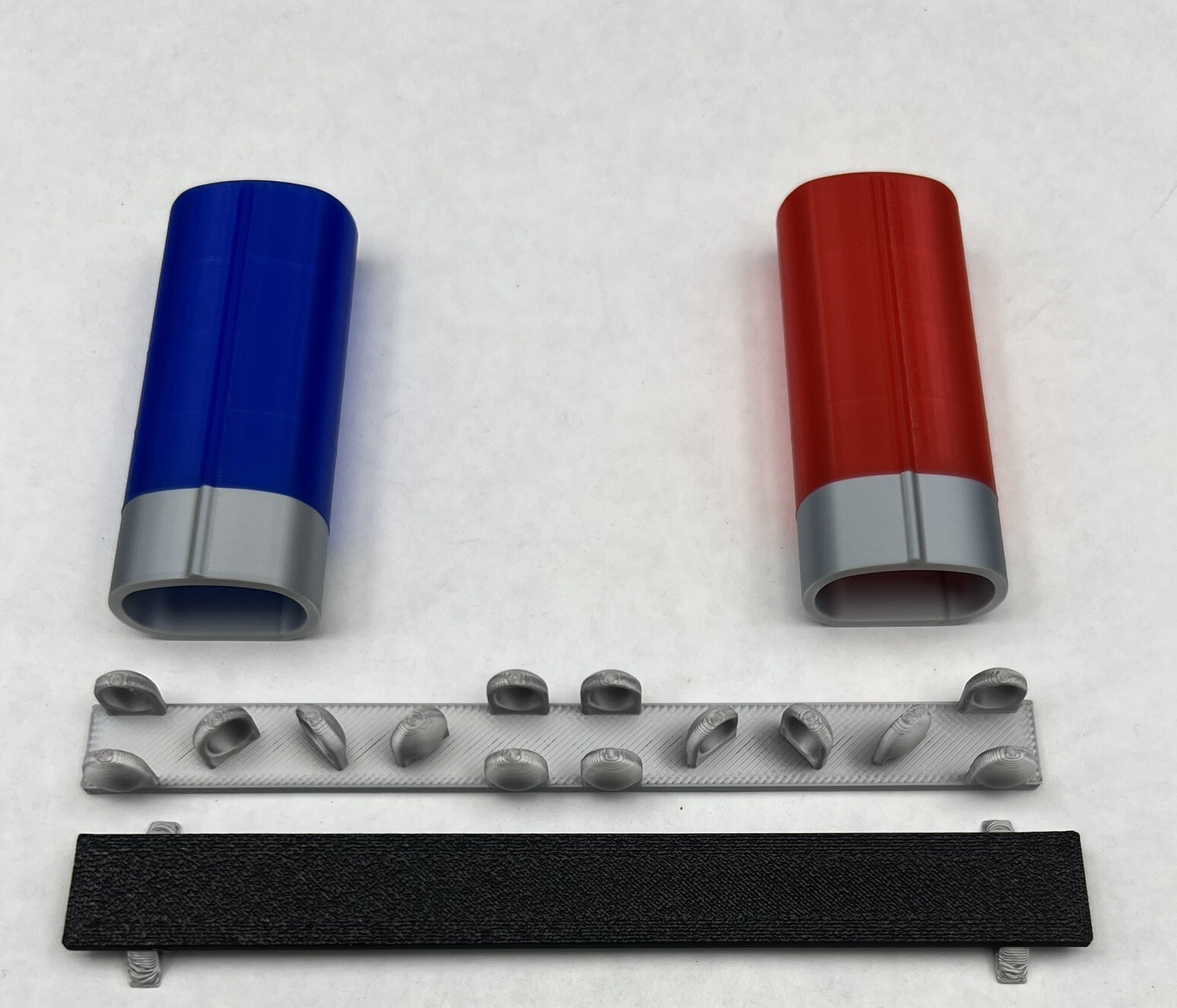 1/6 Scale LED Ready AeroDynic Blue Red Chrome Lightbar SWAT Hummer Police 0601BR2