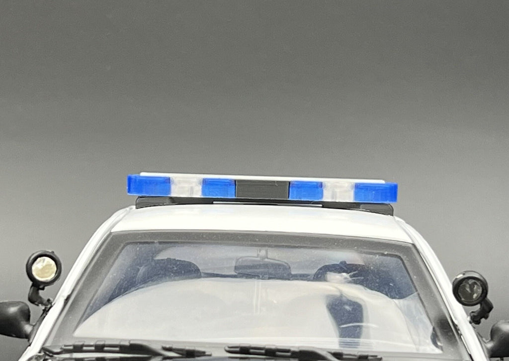 1/18 LED Ready Whelen Edge Lightbar Blue Highway Patrol State Police Sheriff Car4