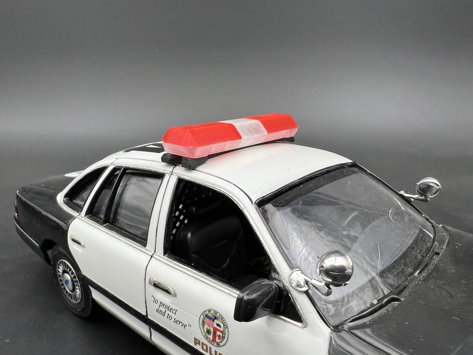 1/24 25 Scale Clear Red Code 3 MX7000 Lightbar Internal Lens Police Sheriff Fire3
