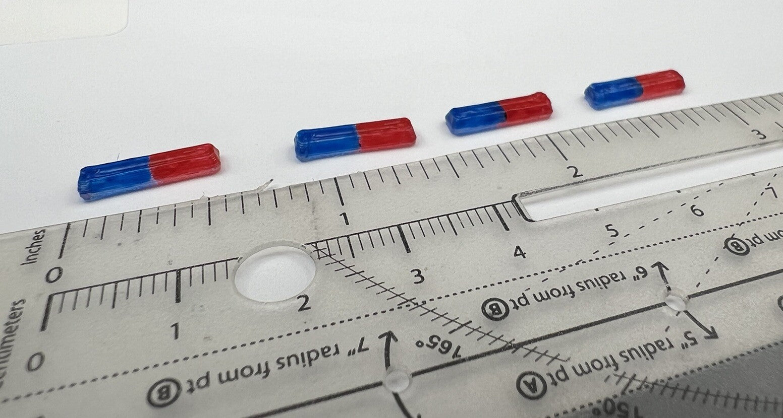 4-Pack 1/87 HO Scale Model Blue Red Code 3 MX7000 Lightbar Police Car 8704BR2
