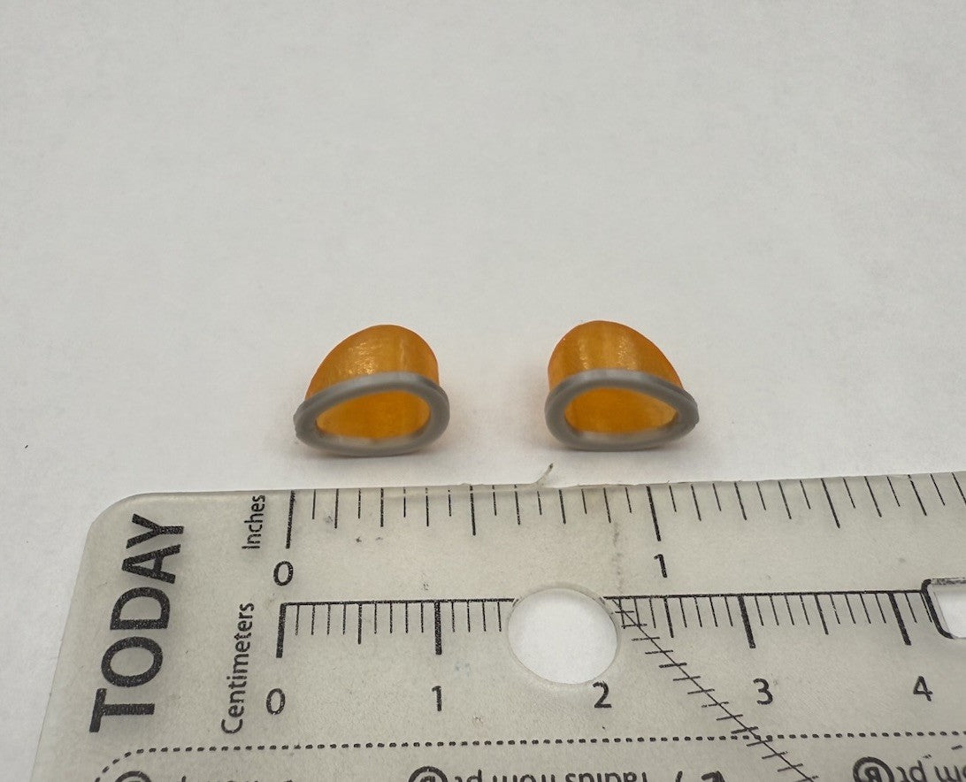 2 Pack 1/18 LED Ready Amber Yellow Fire Ball Teardrop Beacon Security Work Truck1