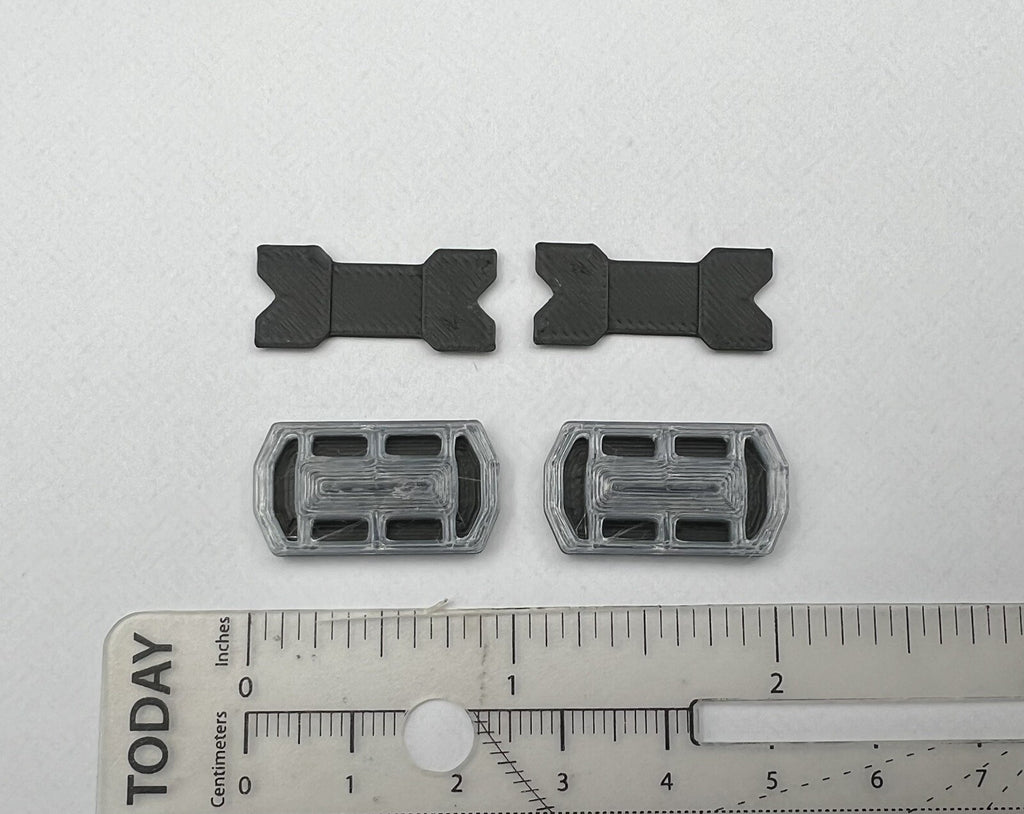2 Pack 1/24 25 Mini Code 3 2700 Lightbar Black Top Cover Police Sheriff Fire10