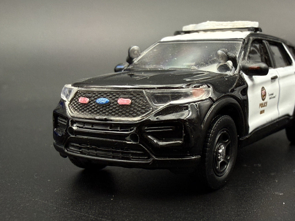 8 Pack 1/64 Scale Red Grille Light Pod License Plate Police 6456R2