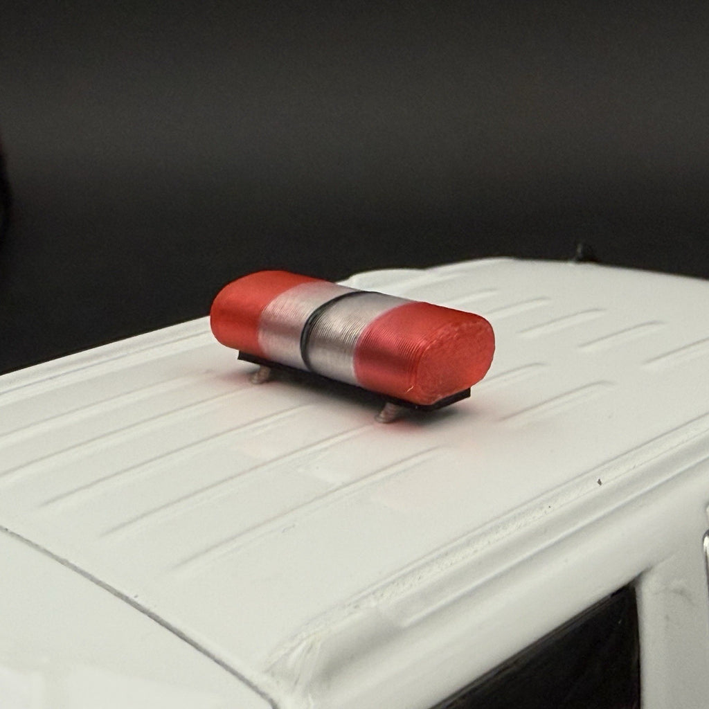 2 PACK 1/24 1/25 LED Ready Mini AeroDynic Lightbar Clear Red Fire EMS Ambulance13