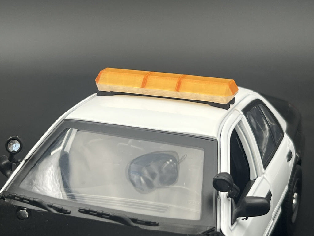 1/24 Scale Model LED Compatible Amber Code 3 MX7000 Lightbar Security Work 2414A3