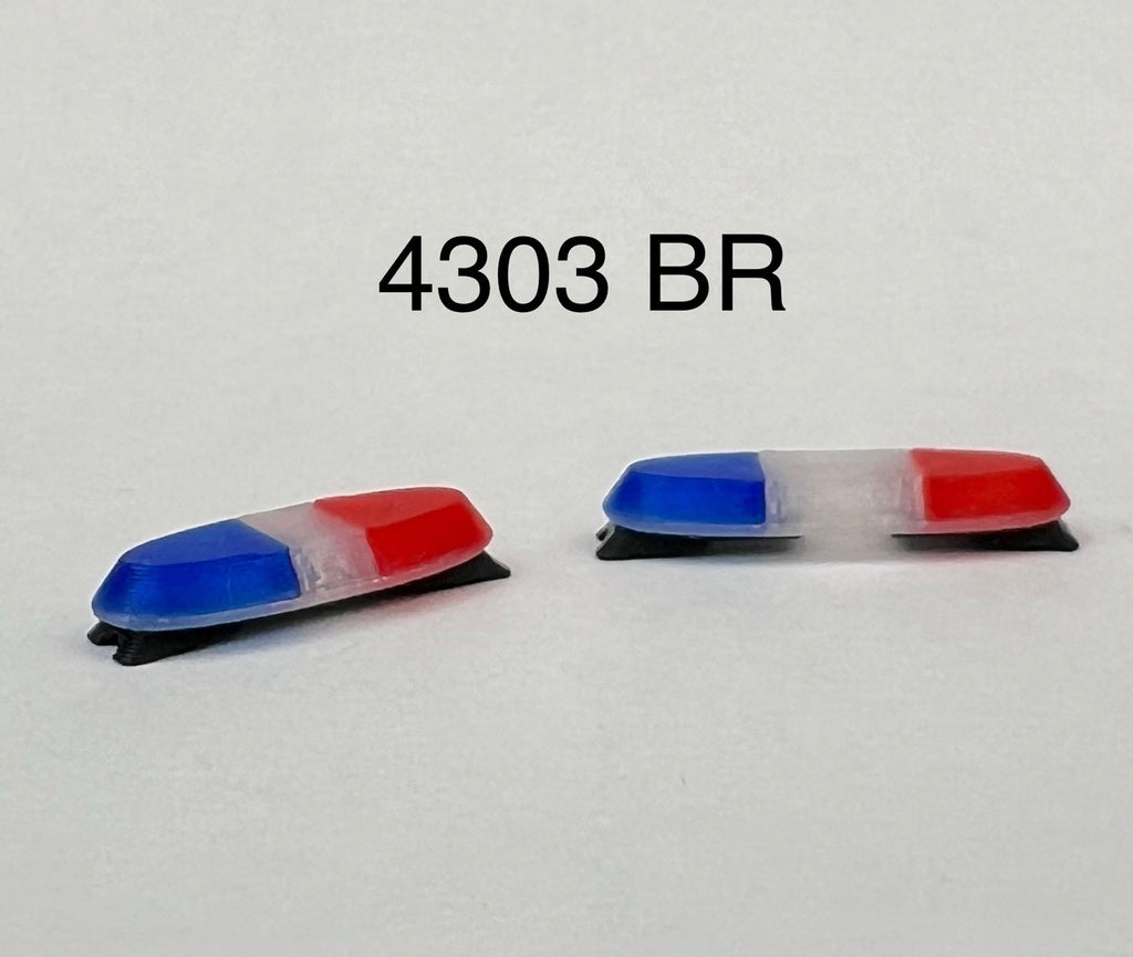 2 Pack 1/43 Blue Red SUV + Sedan Vista Lightbar Greenlight Police Sheriff Fire0
