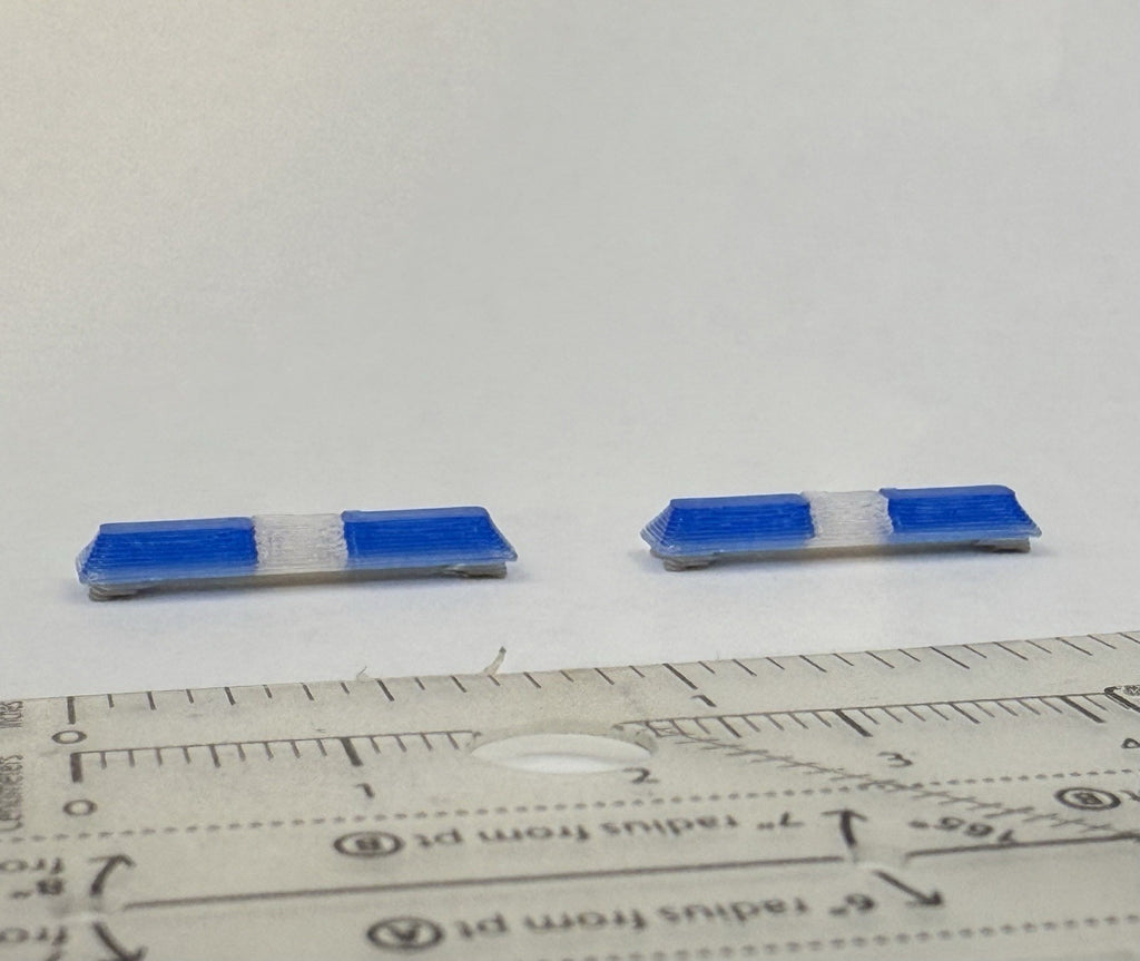 2 Pack 1/64 Code 3 LP6000 Clear + Blue Lightbar Greenlight Police Fire SUV2