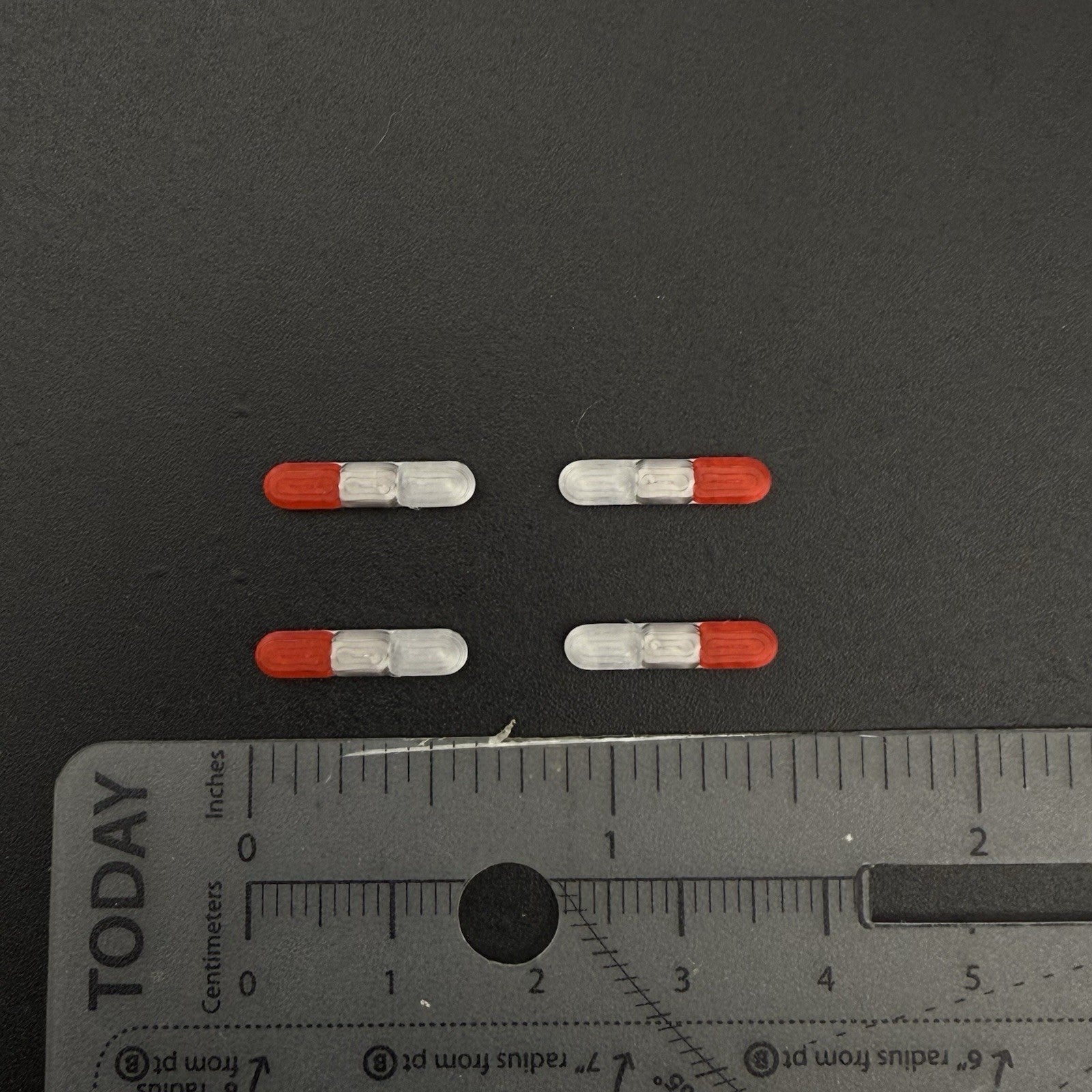 4 Pack 1/87 HO Red Clear 8000 90H Lightbar Police Fire Engine Truck Ambulance1