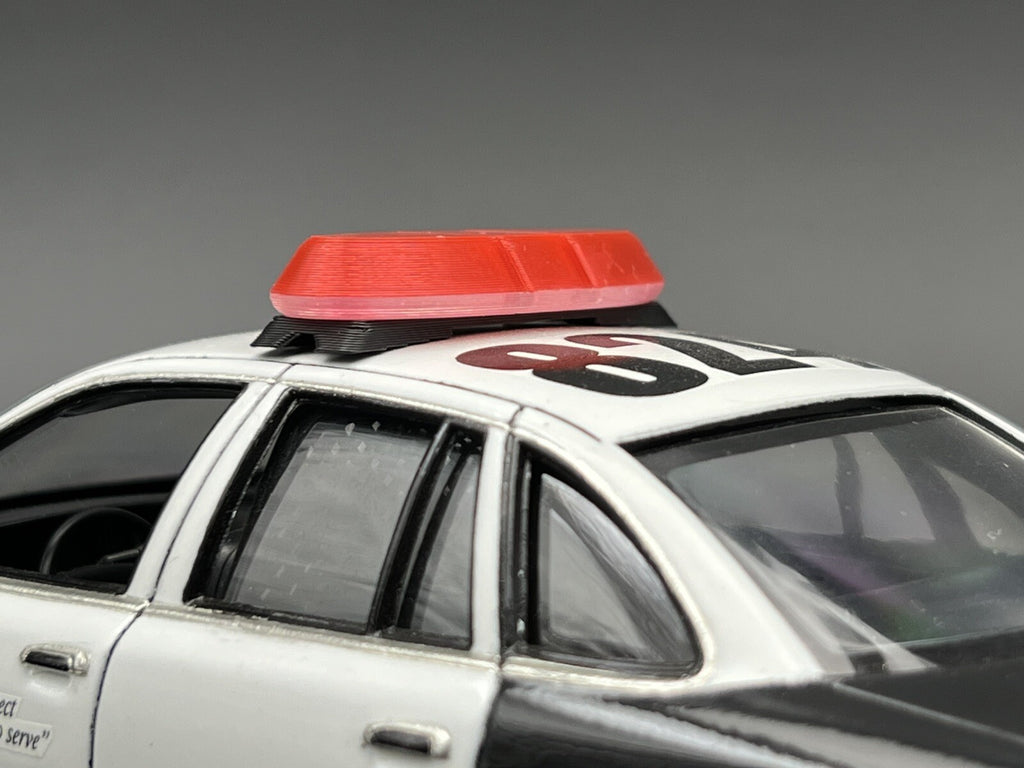 1/24 25 Red Federal Signal Vista Lightbar Fire State Police Trooper Sheriff EMS6