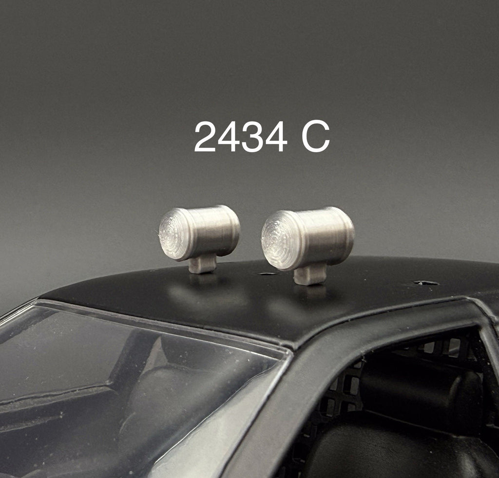 2-Pack 1/24 1/25 Scale Model Rayline Spotlight Can Light Police 2434C0