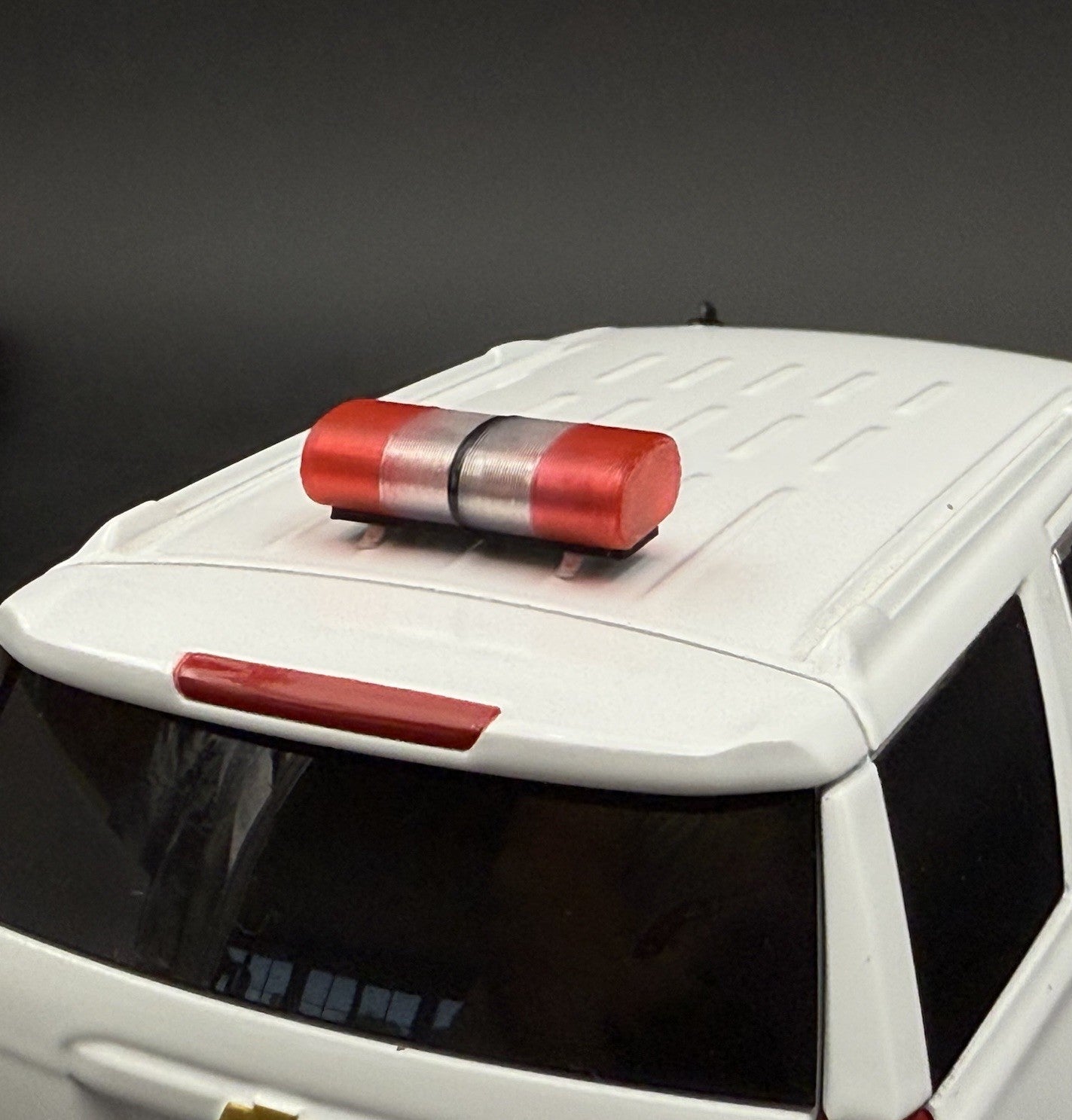 2 PACK 1/24 1/25 LED Ready Mini AeroDynic Lightbar Clear Red Fire EMS Ambulance3