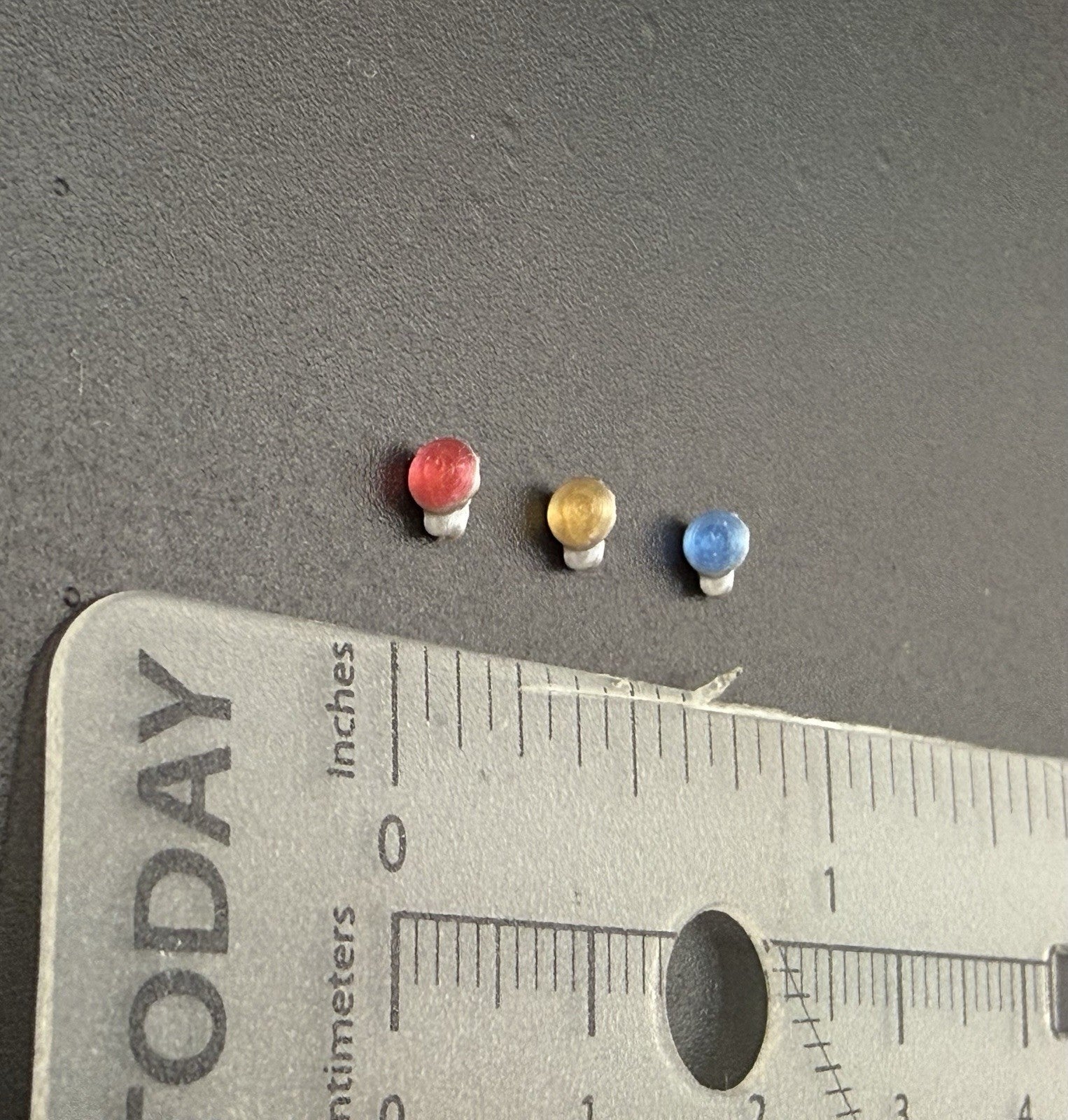 3 Pack 1/64 Scale Model Blue Red Amber PAR Round Deck Light Police 6451CHP4
