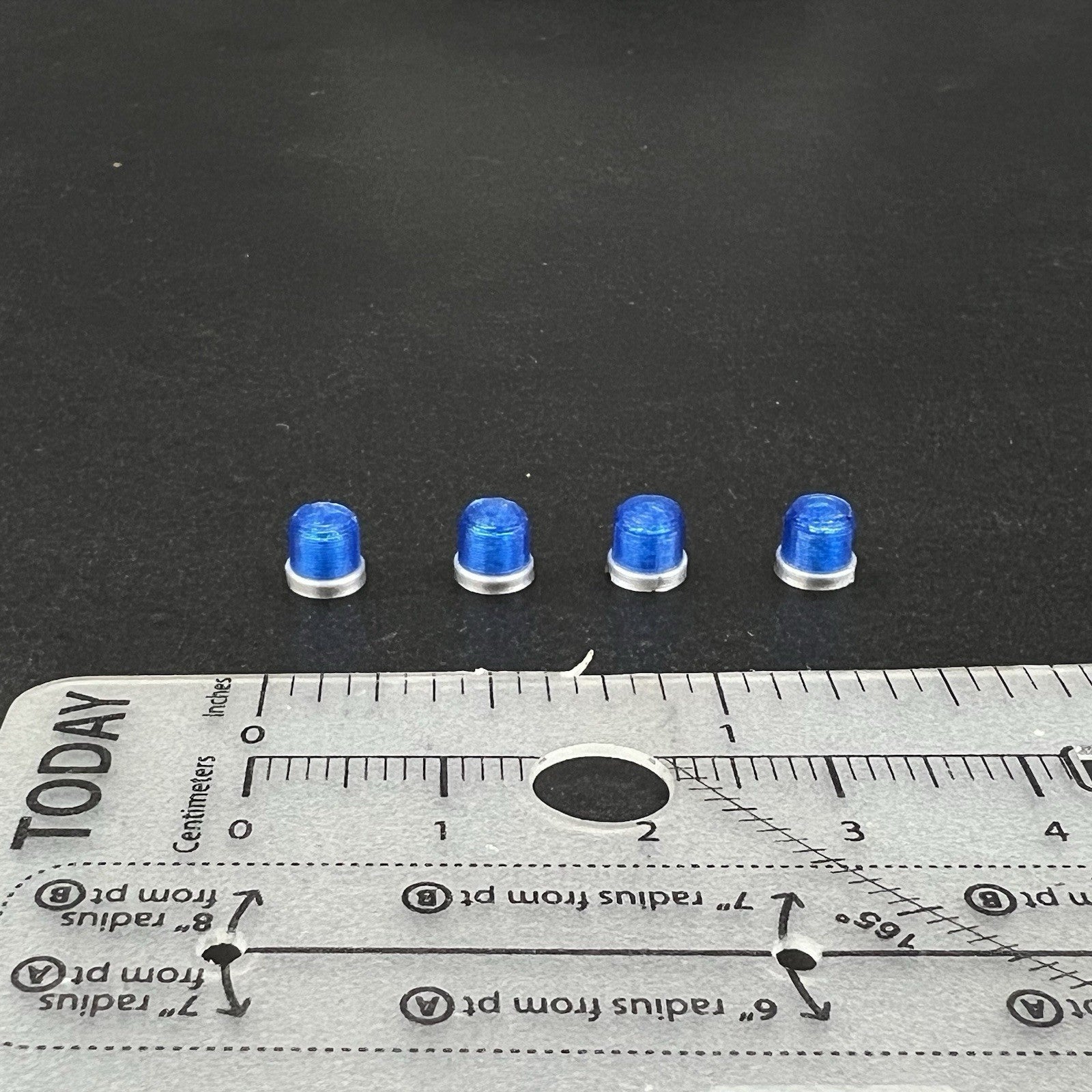 4 Pack 1/50 Blue Vintage Beacon Strobe Light Fire Truck EMS TWH WSI First Gear2