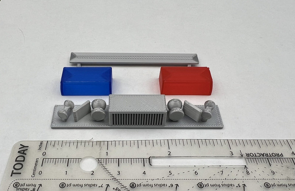 1/18 Blue Red Federal Signal Twinsonic Lightbar Police Sheriff Highway Patrol2