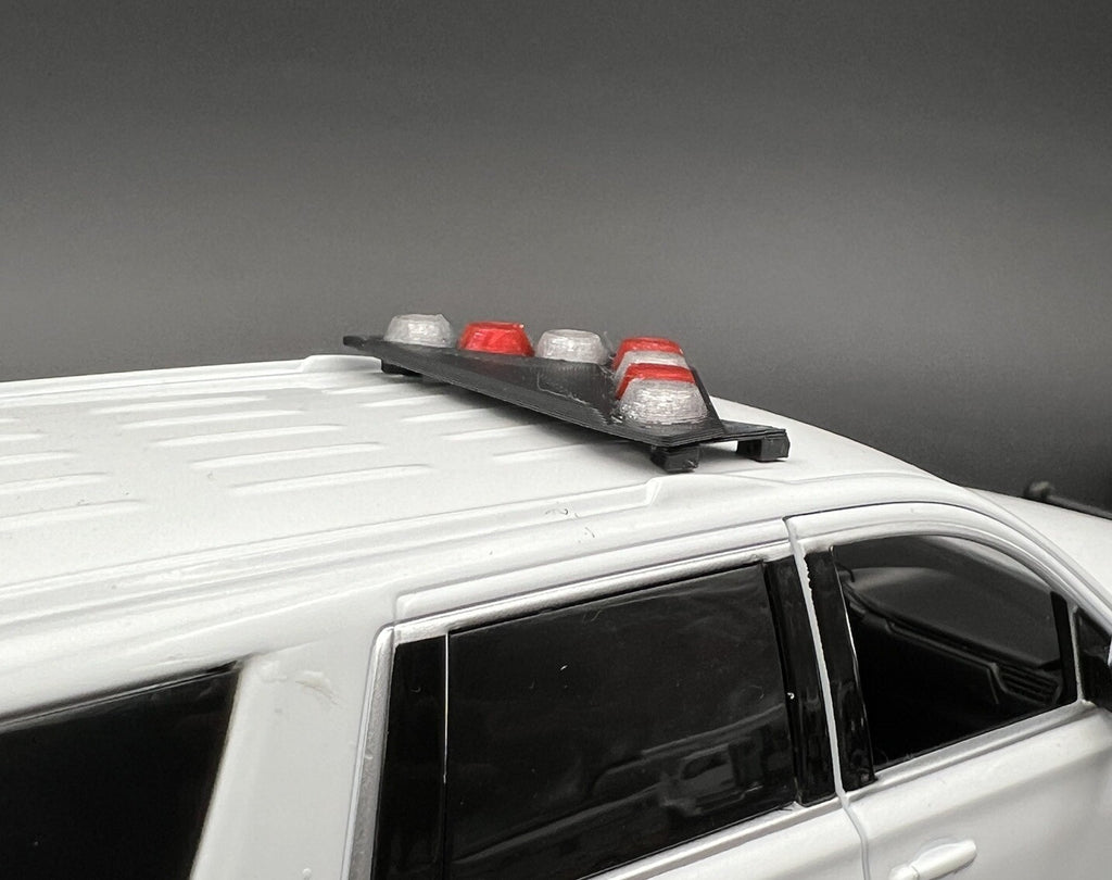 1/24 25 27 LED Ready NYPD Red Federal Signal Vision SLR Lightbar Police Car9