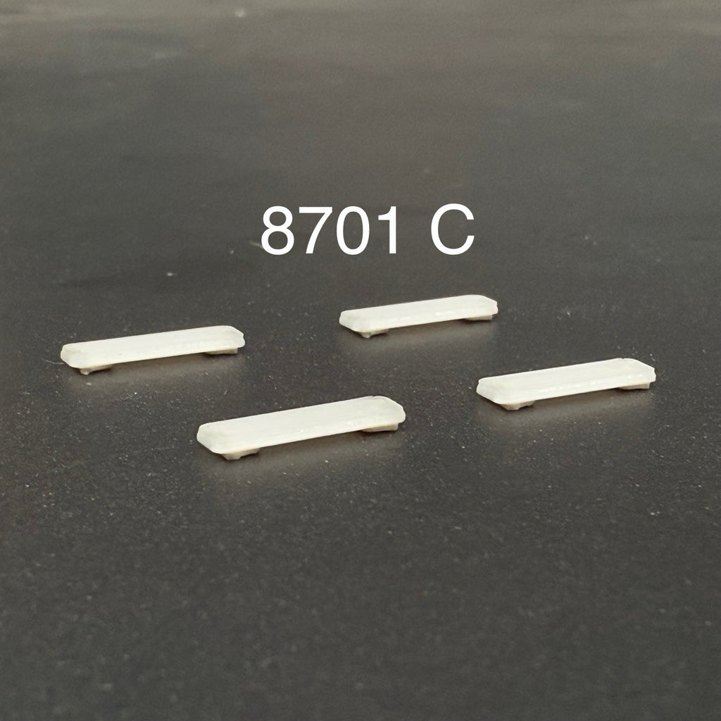 4-Pack 1/87 HO Scale Model Clear LED Style Whelen Lightbar Police Fire 8701C0