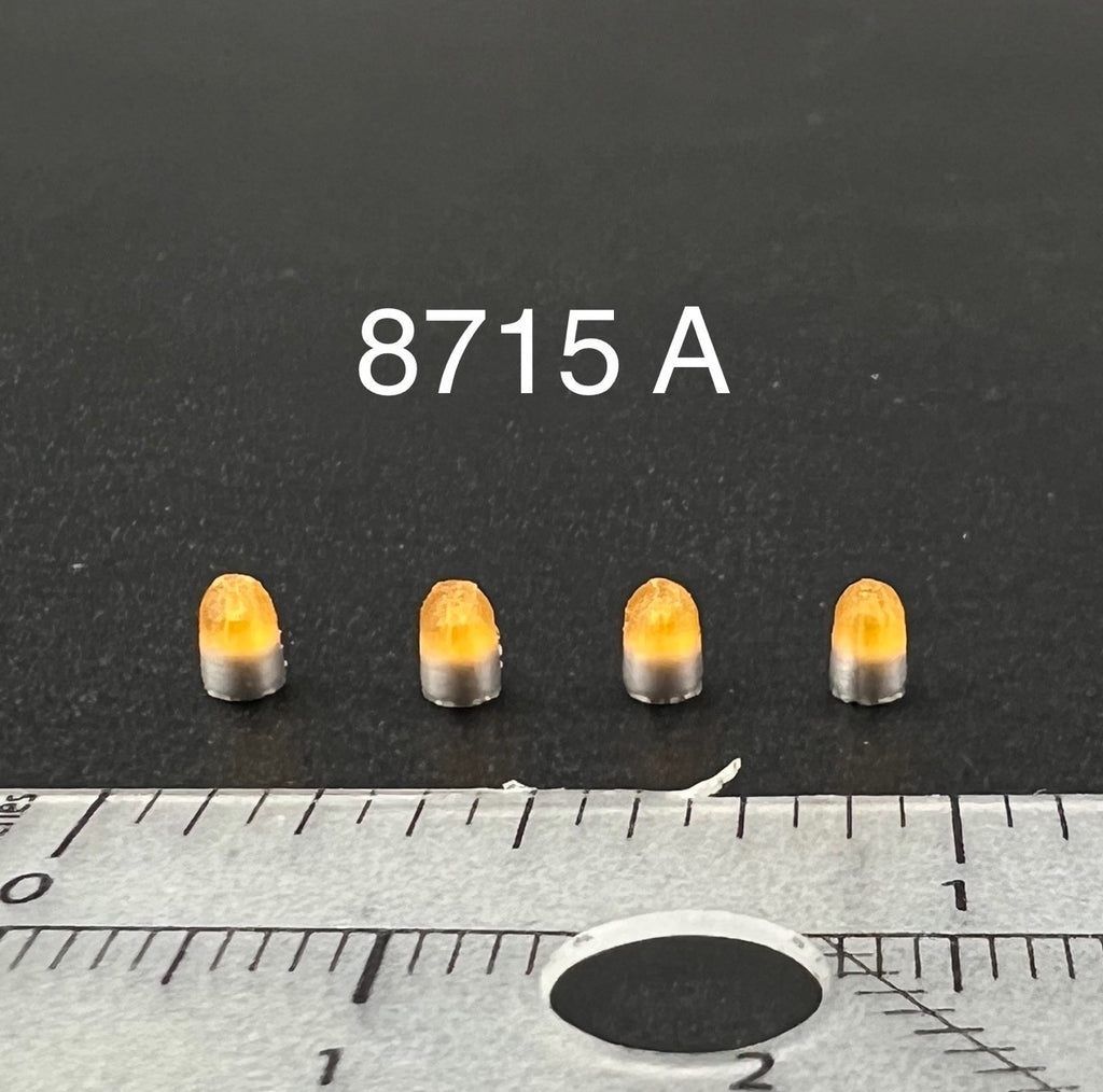 4 Pack 1/87 HO Vintage Amber Yellow Beacon Ray Lightbar Work Tow Truck0