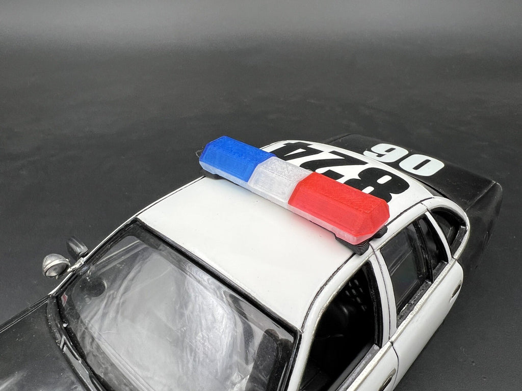 1/24 25 Scale Blue Clear Red Code 3 MX7000 Lightbar LAPD LASD Sheriff Police2