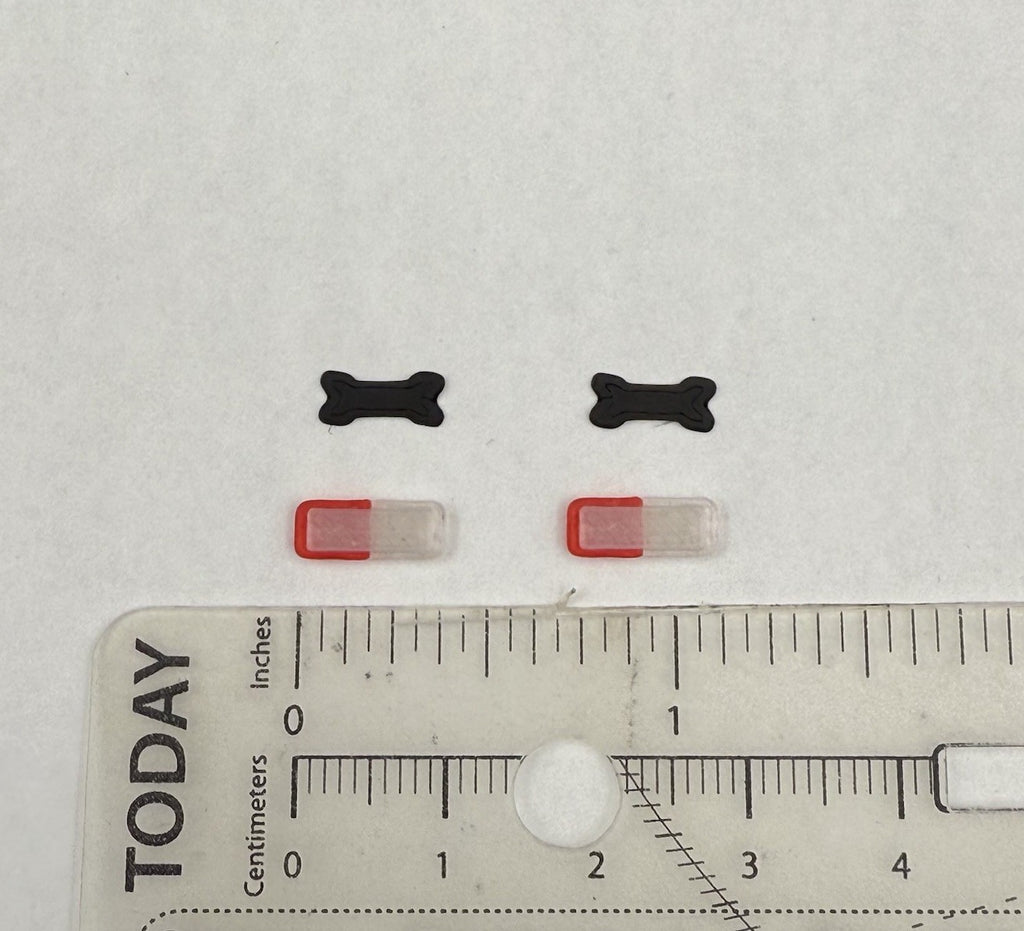 2 Pack 1/64 Mini Whelen Edge Red Clear Lightbar Gray Top Cover Police Fire EMS1