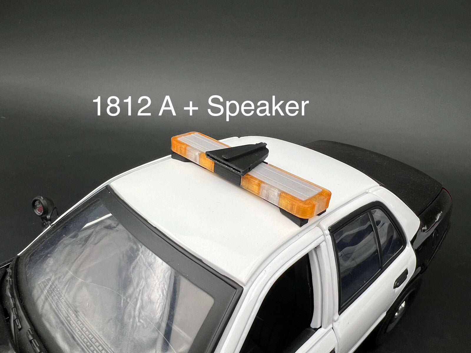 1/18 LED Ready Whelen Edge Lightbar Amber w/ Speaker Security Work Truck Tow0