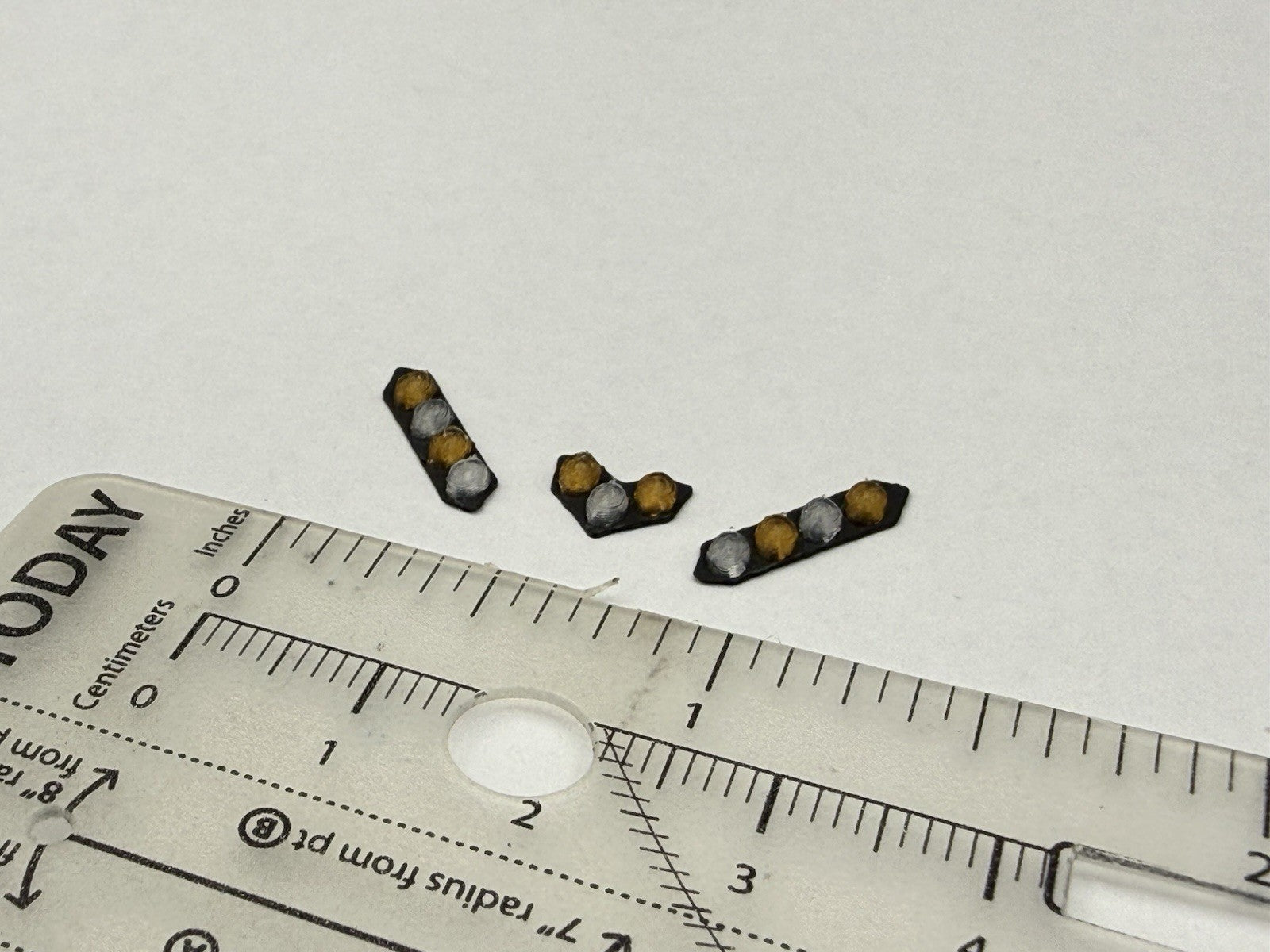 3 Pack 1/87 HO Scale Amber Clear Split Vision SLR Lightbar Truck 8709SL4AC3