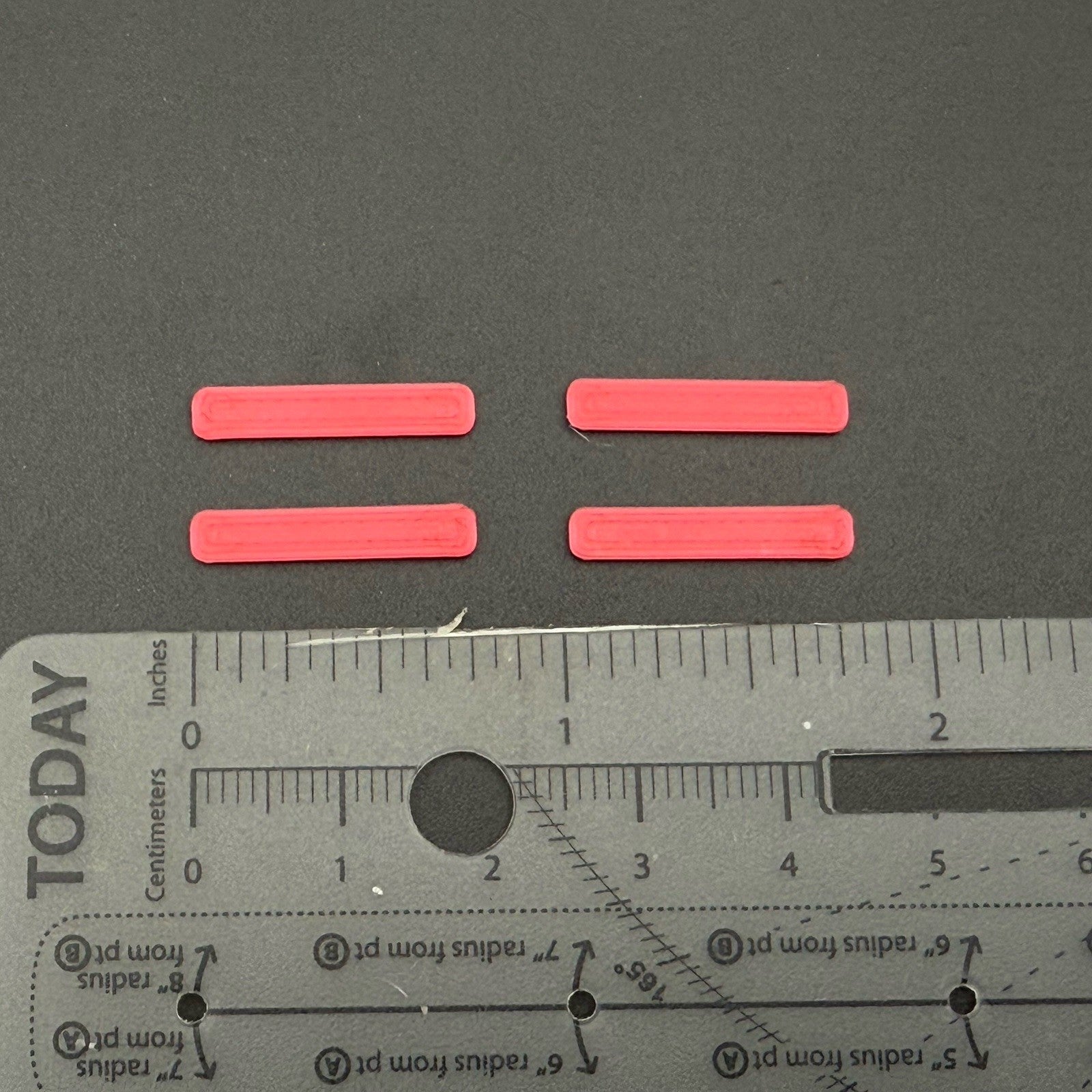 4 Pack 1/87 HO Scale Red LED Style Long Whelen Lightbar Fire Truck Ambulance8
