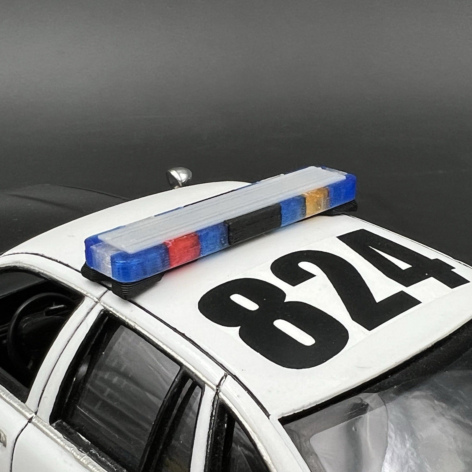 1/24 25 LED Ready Whelen Edge Massachusetts Police Lightbar Blue Clear Amber Red5
