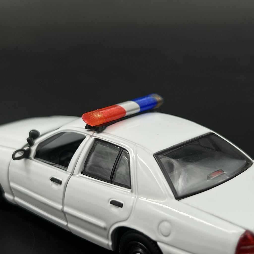 1/43 AeroDynic Lightbar Dukes Of Hazzard Sheriff Blue Red Chrome Police CHP LAPD10