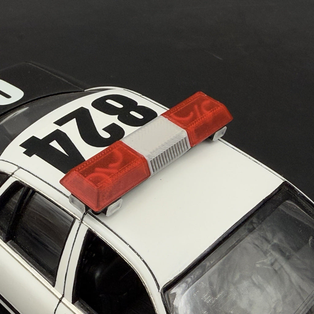 1/24 25 Scale Red Chrome Streethawk Lightbar New York Police Sheriff Fire8
