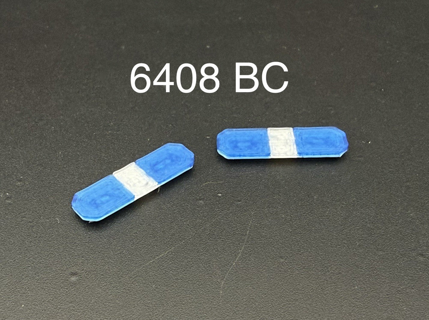 2 Pack 1/64 Scale Model Blue Clear Code 3 Defender Lightbar Police 6408BC0