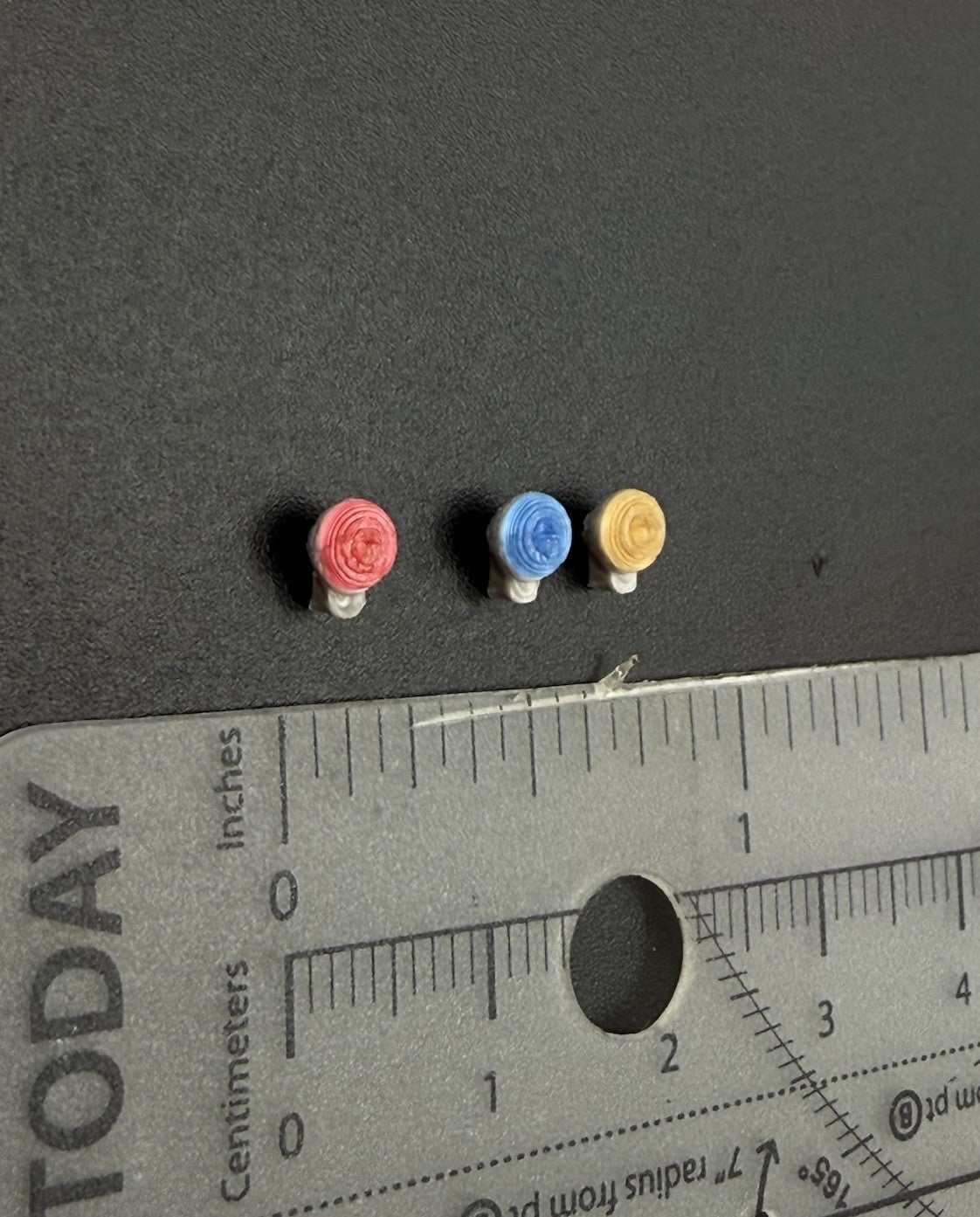 3 Pack 1/43 Scale Model Blue Red Amber PAR Round Deck Light Police 4345 CHP3