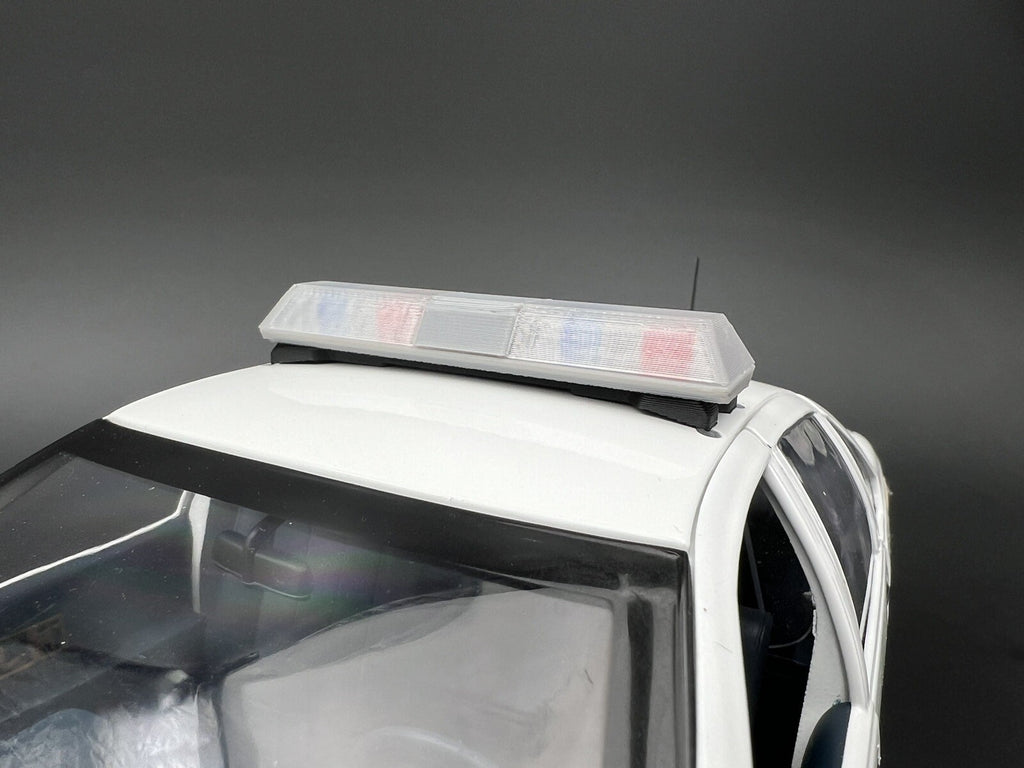 1/18 Scale Clear Code 3 LP6000 Lightbar W/ Blue Red  Internal Lens0