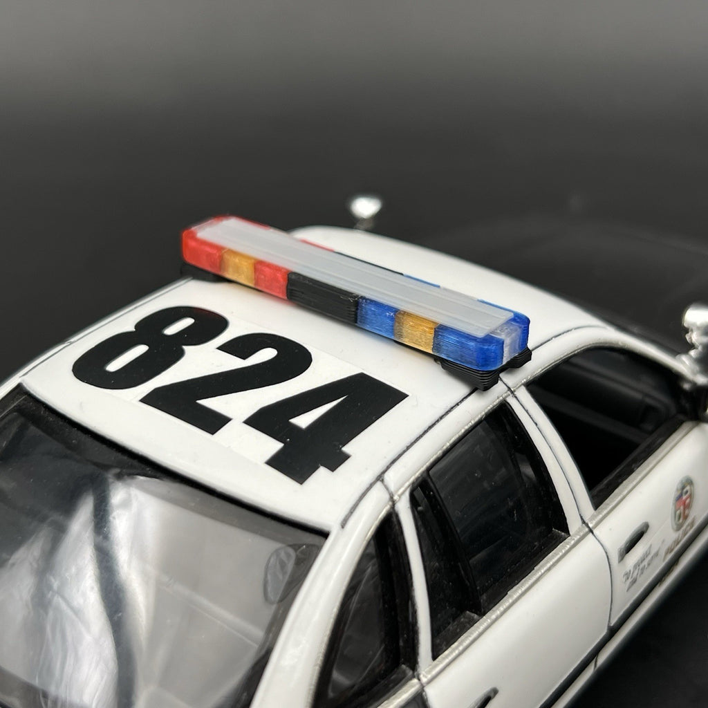 1/24 LED Ready Whelen Edge Lightbar Blue Red Amber Highway Patrol Police Sheriff5